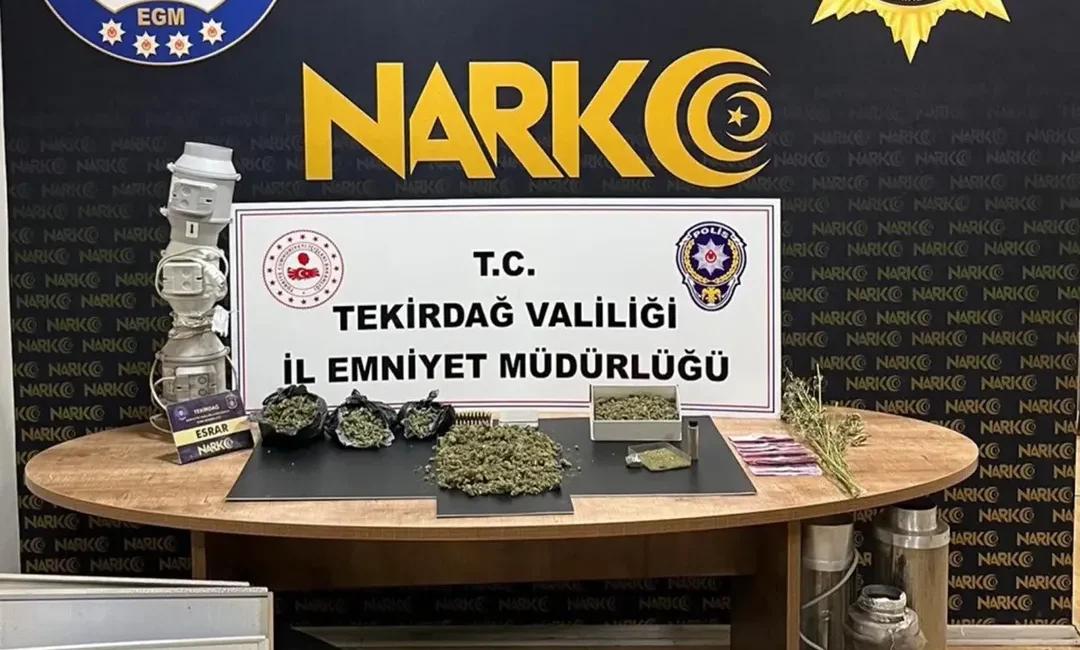 TEKİRDAĞ – Tekirdağ İl Emniyet Müdürlüğü ekiplerinin uyuşturucuyla mücadele kapsamında