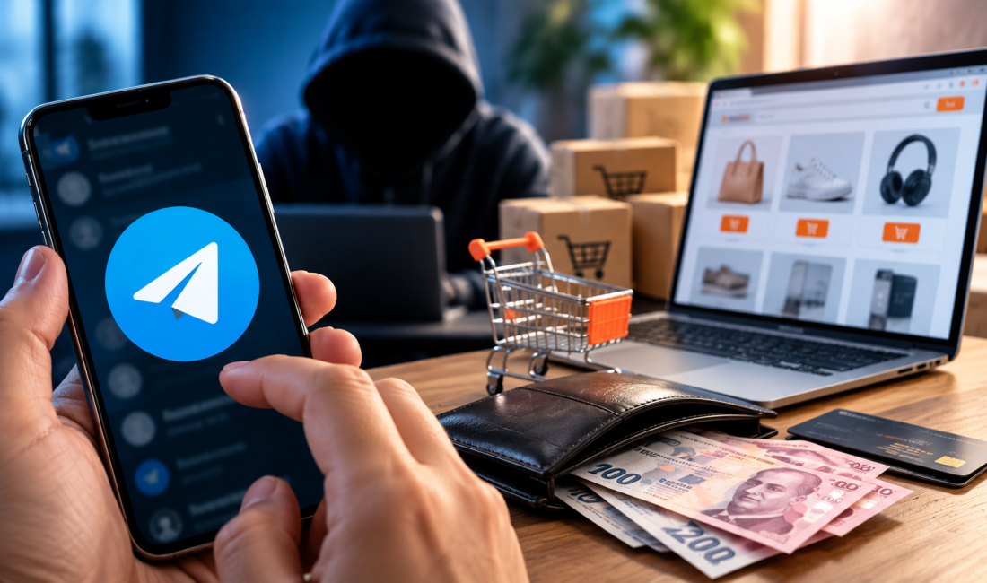 Edirne’de bir vatandaş, Telegram üzerinden dahil edildiği mesajlaşma grubunda “alışveriş