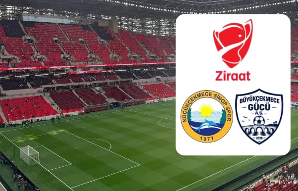 Ziraat Türkiye Kupası'nda Küçükçekmece Sinopspor ve Büyükçekmece Gücü derbisi.