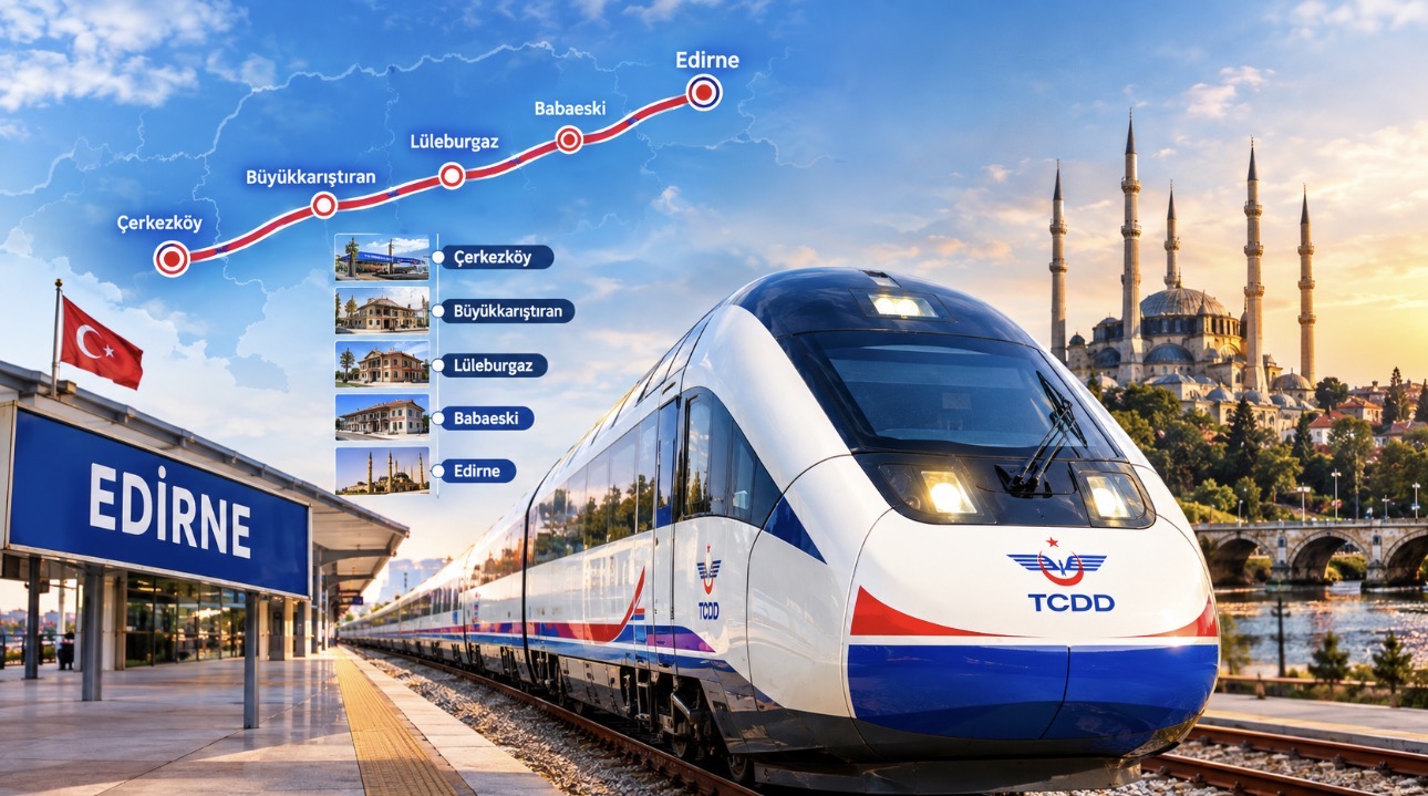 Edirne Çerkezköy hızlı tren saatleri ve durakları 2026
