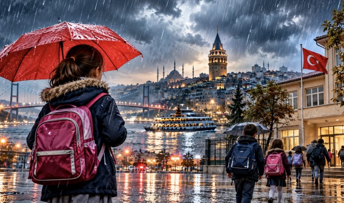 İstanbul’da etkili olan yoğun yağış nedeniyle 15 Ekim 2026 Perşembe