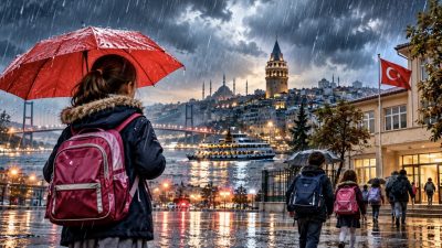 İstanbul’da etkili olan yoğun yağış nedeniyle 15 Ekim 2026 Perşembe