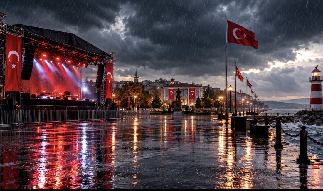 Trakya’da 29 Ekim Cumhuriyet Bayramı kutlamaları, olumsuz hava koşulları nedeniyle